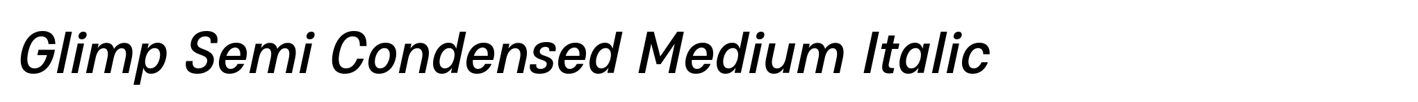 Glimp Semi Condensed Medium Italic image